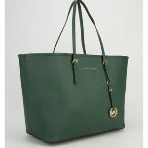 Michael Kors Forest Green Tote + Card holder